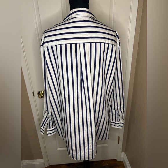 Frank & Eileen Navy Striped Blazer - Picture 2 of 3